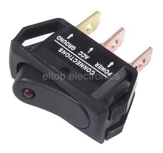 12V 25A ON OFF Car Rocker Switch Push Fit with Red LED #SW41  