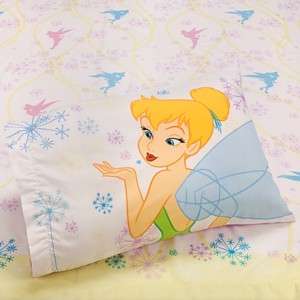 Disney Fairies TinkerBell Pixie Dust Cotton Rich Twin Bed Sheet 
