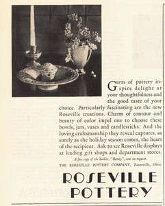 1930 AD Roseville pottery, Zenesville, OH advertising  
