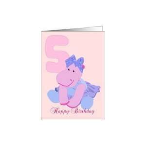  Happy 5th Birthday Hippo Card Toys & Games