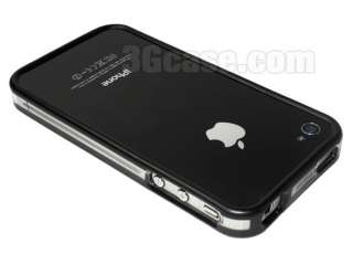 Premium Clear Bumper Case w/ Black Trim for New iPhone 4S  