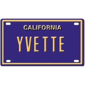  Yvette Mini Personalized California License Plate 