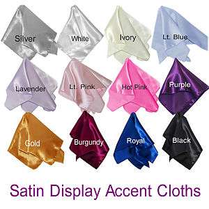 Satin Display Accent Cloths   Partylite Consultants or Wedding 