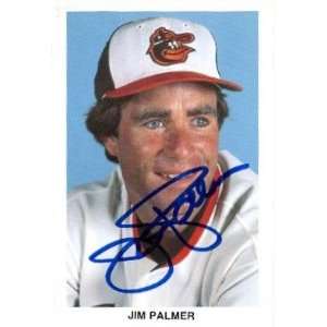   Jim Palmer Autographed PostCard (Baltimore Orioles)