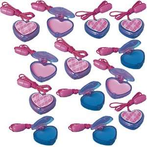  Heart Lip Gloss 10 3/4in Necklaces 12ct Toys & Games