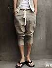   Big Pocket Design Mens Vintage Hemp Pants/Shorts 2 Wearing Styles