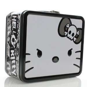  Hello Kitty Punk Rocker Emo Black and White Tin Lunch Box 