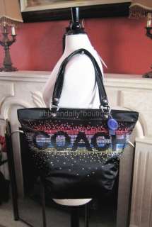   COACH Rhinestone Limited Edition Shoulder Tote Bag 17144 Black  
