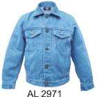   Leather, Inc. Kids 100% Cotton Blue Denim Jacket   Size Medium