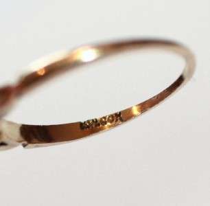 Antique 18K Yellow Gold Diamond Engagement Ring  