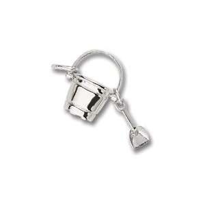  Pail And Shovel Charm in White Gold Jewelry