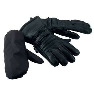 Black Leather Mens Sport Ski Gloves Thinsulate M MEDIUM  
