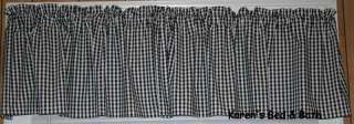Black White Houndstooth Curtain Valance NEW  