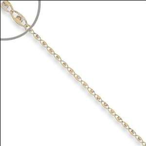 14k Yellow Gold, Valentino Gucci Mariner Link Chain Necklace 030 Gauge 