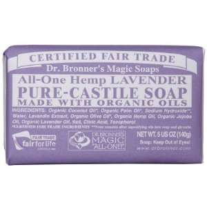  Dr Bronners  Bar Soap, Lavender, 5oz Beauty