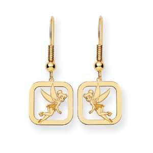    Disneys Framed, Tinker Bell Earrings in 14 Karat Gold Jewelry