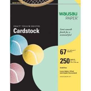 Wausau Vellum Bristol Cardstock, 67 lb, 8.5 x 11 Inch, Pastel Green 
