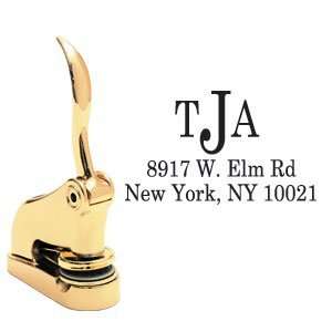 Monogram Address Gift Embosser   Gold   Style 20