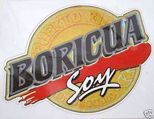 Puerto Rico Boricua Soy Decal Sticker  