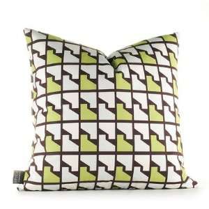 Inhabit Faux Houndstooth in Grass Pillow