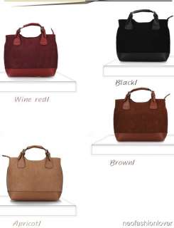   LEATHER Studded Top Handle Tote Shoulder Handbag Bag 4 colors  