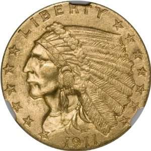    1911 $2.50 NGC MS65 Indian Head Quarter Eagle 