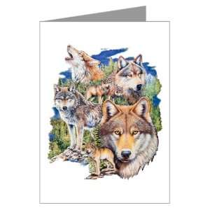 Greeting Cards (20 Pack) Wolf Collage 
