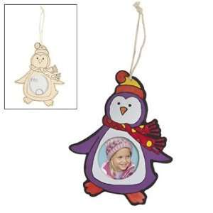  Color Your Own Penguin Photo Frame Ornament   Adult Crafts 