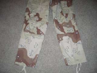 Military Small Reg Chocolate Chip Desert Camouflage Pants Camo Army 