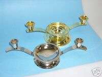 Wedding Unity Candle Holder Silver or Gold Metal  