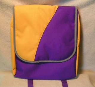 Purple and Gold Backpack Tote Book Bag   Fisher Price  