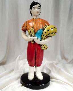 Vintage 1950s Calif Pottery SYLVIA HOOD Boy Figurine  