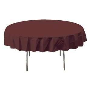  Plastic Round Table Cover, Brown