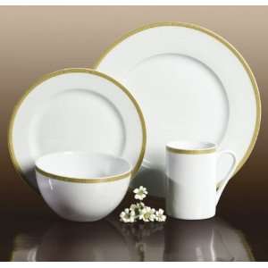  Tabletops Gallery 16pc Gold Band Dinnerware Set  Empress 