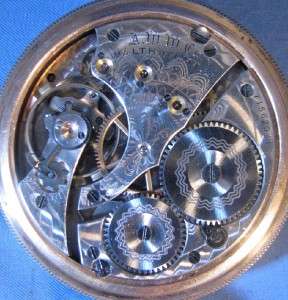 1903 Waltham 15 Jewel Silver Tone Pocket Watch K  