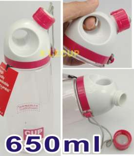 650ml New Water Drinking Bottle transparent drink Outdoor camp student 