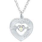    Sterling Silver June Birthstone Created Pearl Heart Necklace