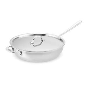  All Clad Tri Ply Stainless Steel Sauté Simmer, 4 Qt 