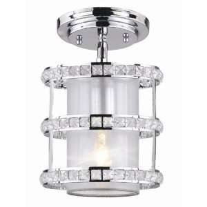 Crystorama Matrix 5800 CH Polished Chrome Semi Flush Accented with 