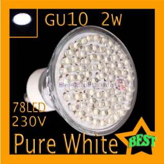 GU10 Pure White 78 LED Spot Light Bulb Lamp Spotlight  