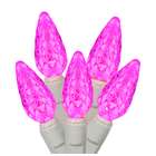 Sienna Set of 70 Hot Pink LED C6 Christmas Lights   White Wire