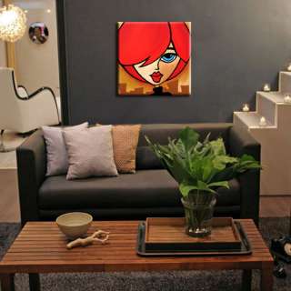 MODERN HUGE ABSTRACT PAINTING ORIGINAL FACES CONTEMPORARY Girl ART by 