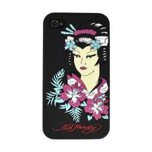  IPHONE 4 4G (FITS AT&T) OFFICIAL LICENSED ED HARDY BLACK BACKGROUND 
