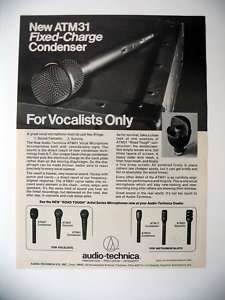 Audio Technica ATM31 Vocal Mic Microphone 1979 print Ad  