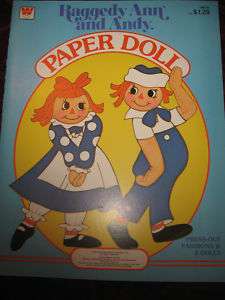 RAGGEDY ANN AND ANDY PAPER DOLLS 1980  