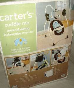 NEW Carters Cuddle Me Musical Swing ELEPHANT PARADE  