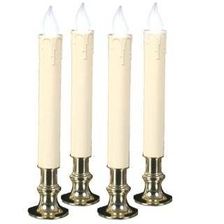 Mr. Light 7 1/2 Inch Ivory Timer Tapers Real Brass Holders, Non 