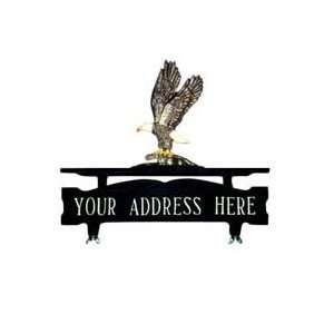  One Line Mailbox Address Sign with Eagle