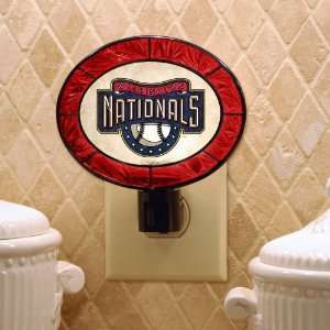 Pack of 3 MLB Washington Nationals Baseball Tide Stained Glass Night 