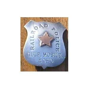  Gulf Mobile + Ohio Railroad RR Obsolete Police Badge Star 